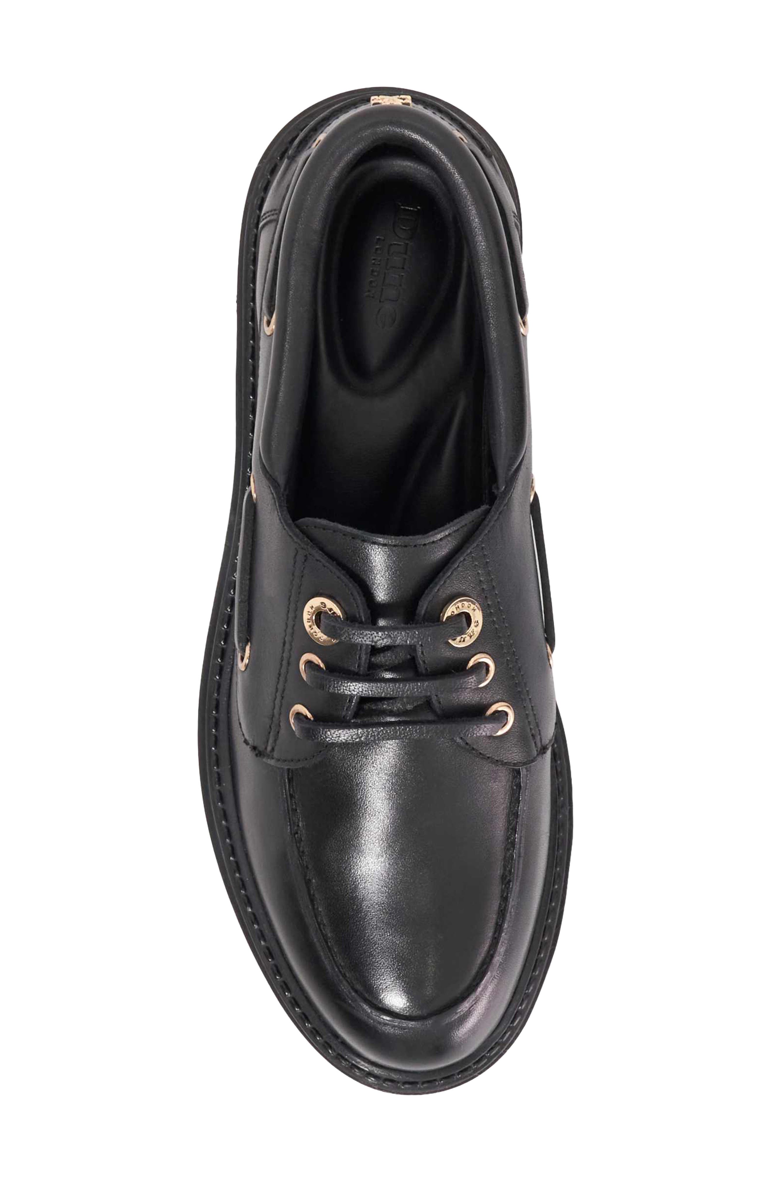 Glazit Leather Boat Shoe, Alternate, color, BLACK