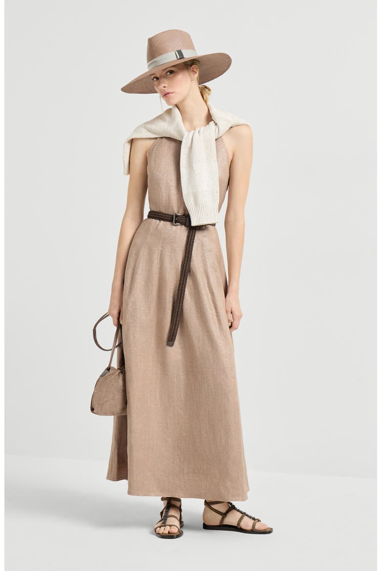 Sparkling twill dress, Alternate, color, Antique Pink