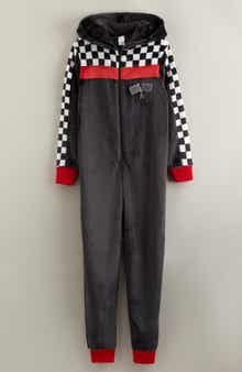 Nordstrom Kids' Hooded Fleece Sleeper Romper