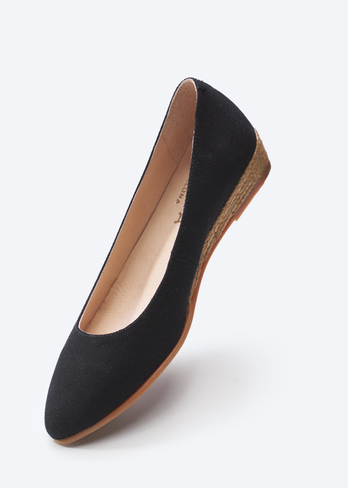 VISCATA Rubina Canvas Espadrille Flats, Alternate, color, Black