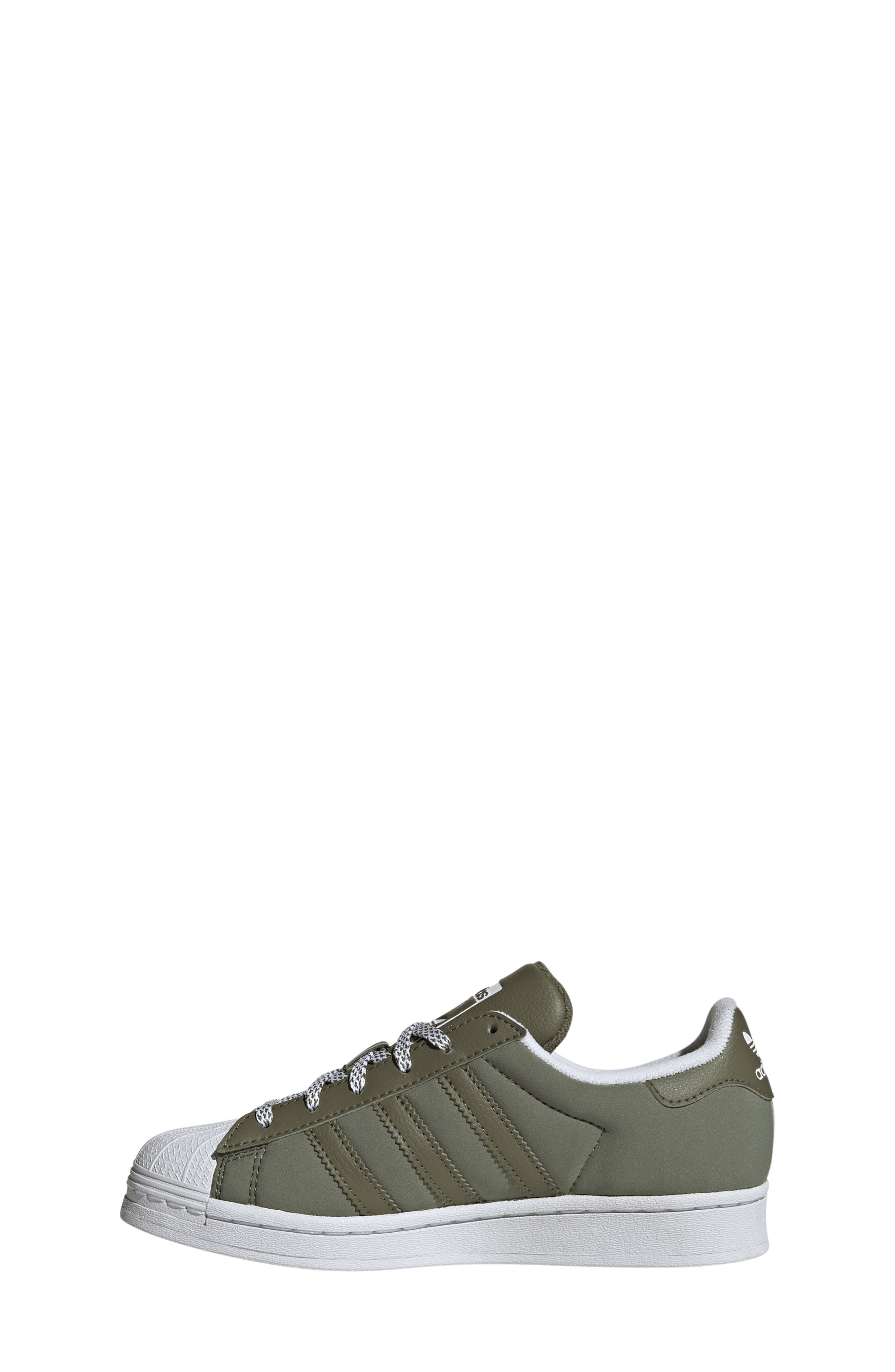 Kids' Superstar Sneaker, Alternate, color, OLIVE STRATA/ WHITE