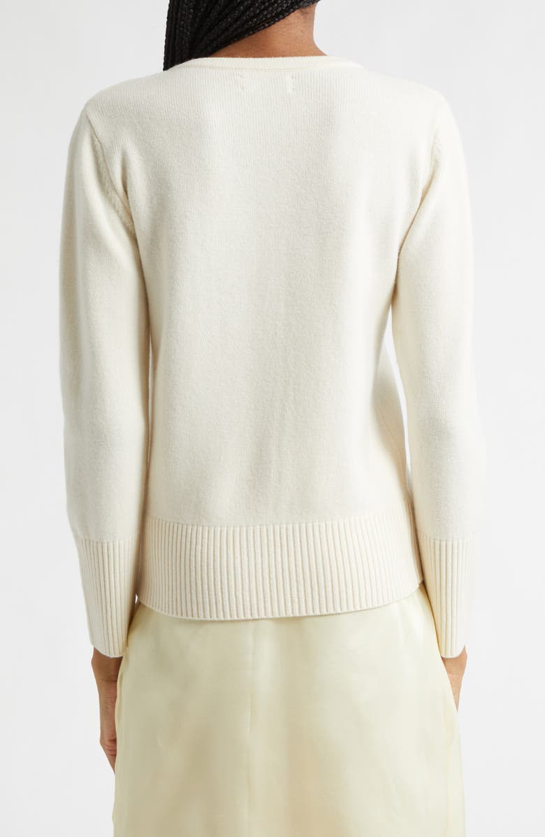 Tanner Fletcher Gender Inclusive Gladys Daisy Embroidered Wool Cardigan, Alternate, color, Ivory