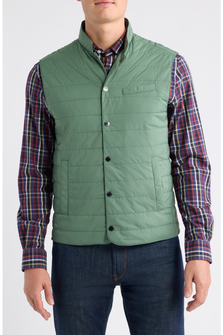 Bauer Quilted Water Resistant Snap-Up Vest, Alternate, color, KELP