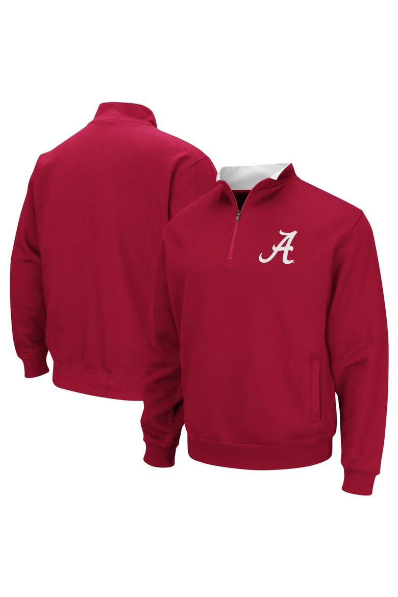 Men's Colosseum Crimson Alabama Crimson Tide Big & Tall Tortugas Quarter-Zip Jacket, Alternate, color, Crimson