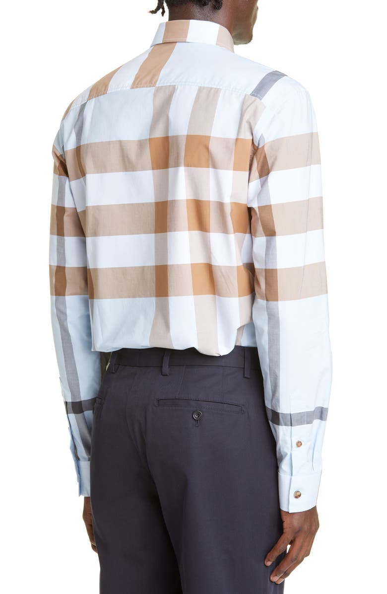 Burberry Somerton Check Button-Down Shirt, Alternate, color, 