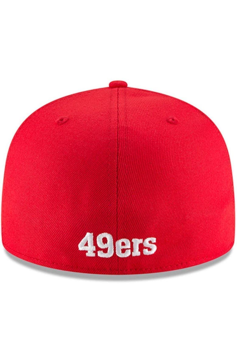 New Era Men's New Era Scarlet San Francisco 49ers Omaha Throwback 59FIFTY Fitted Hat, Alternate, color, Scarlet