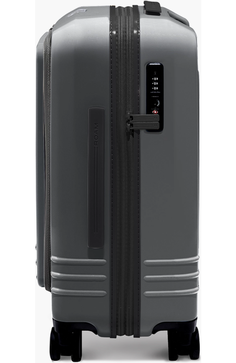 ROAM Luggage Front Pocket Expandable Carry-On, Alternate, color, Matte Steel / Black