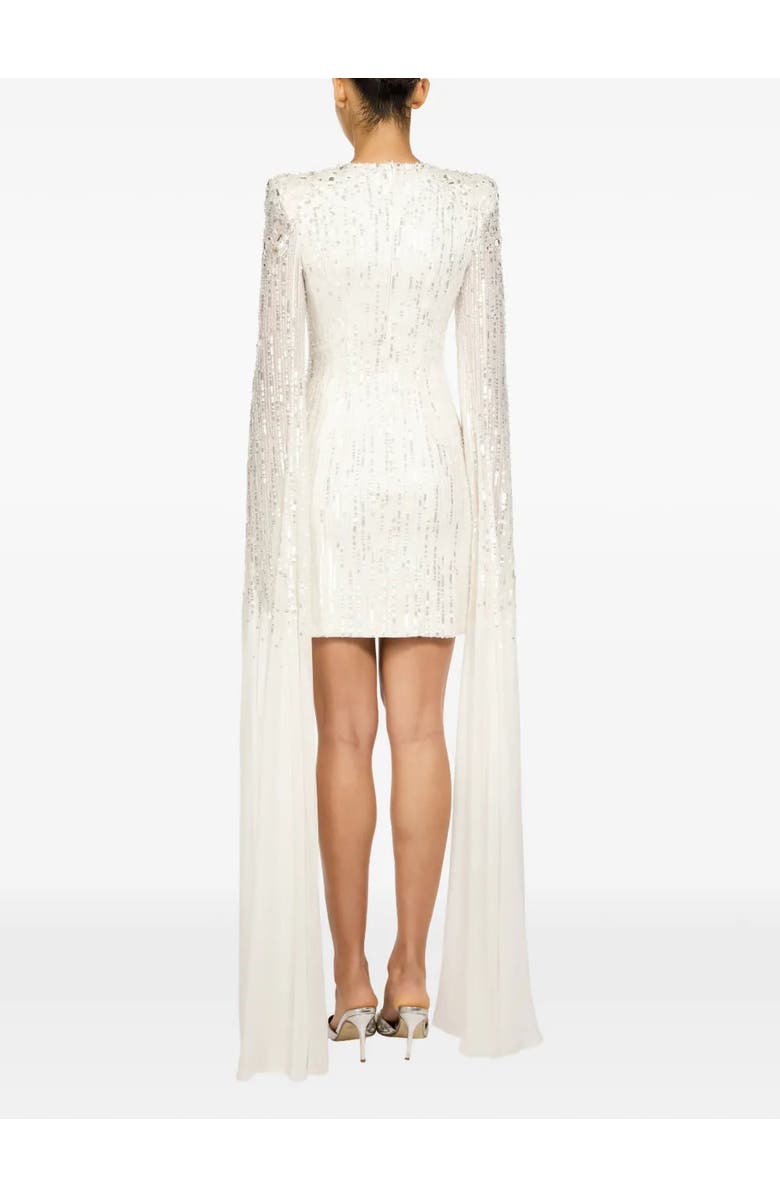 Jenny Packham Sweet Magic Embellished Sleeve Dress, Alternate, color, Ivory