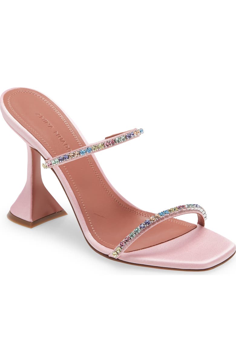 Amina Muaddi Gilda Crystal Slide Sandal, Main, color,