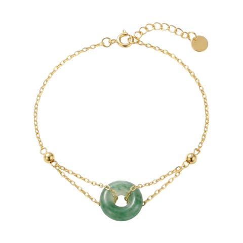 Marlo Green Jade Gold Bracelet