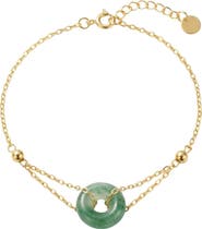 seree Marlo Green Jade Gold Bracelet
