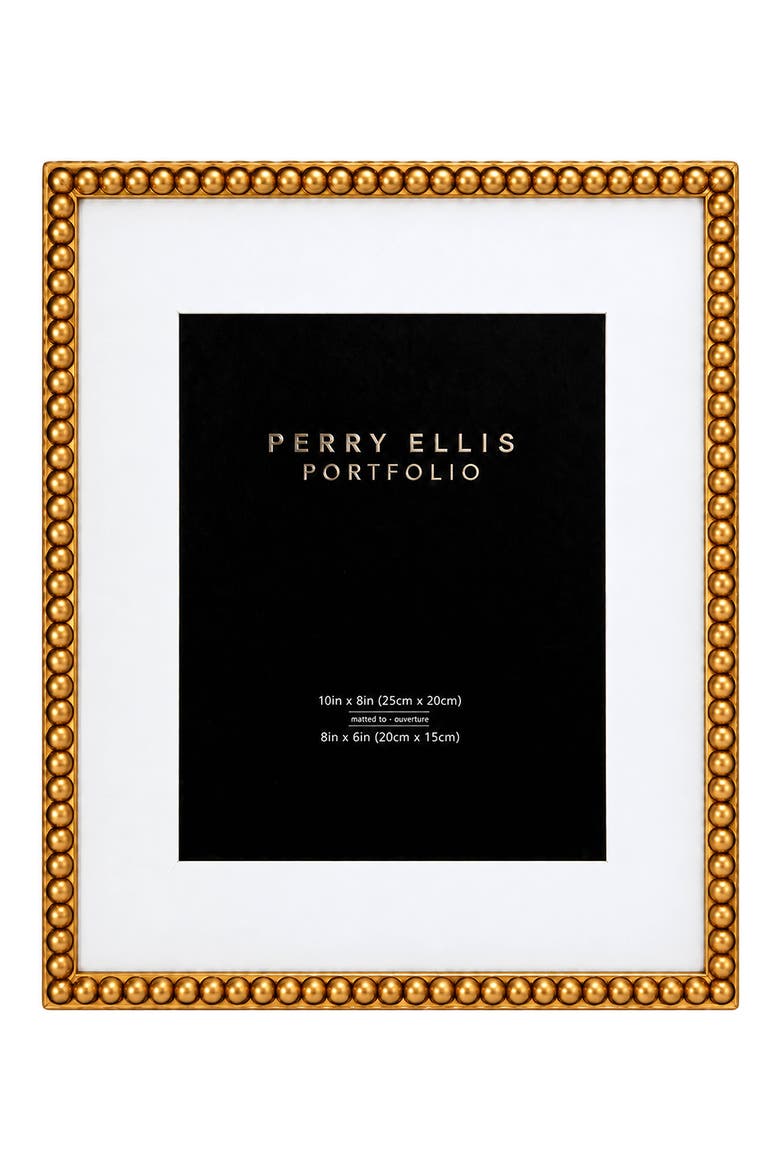 Beaded Picture Frame, Main, color, GOLD