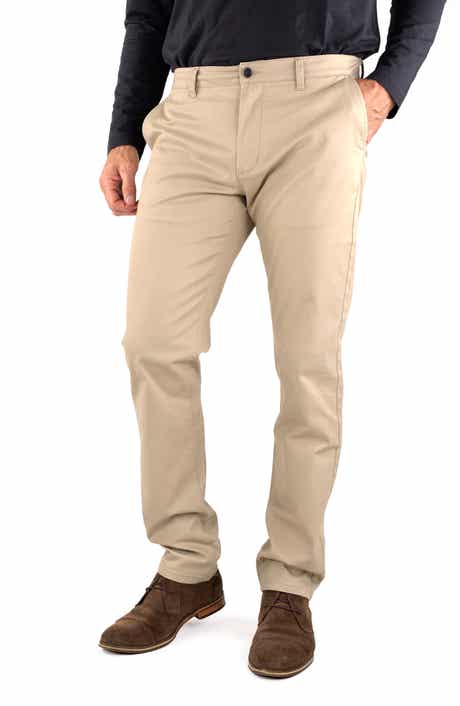 Straight Leg Stretch Cotton Twill Chino Pants