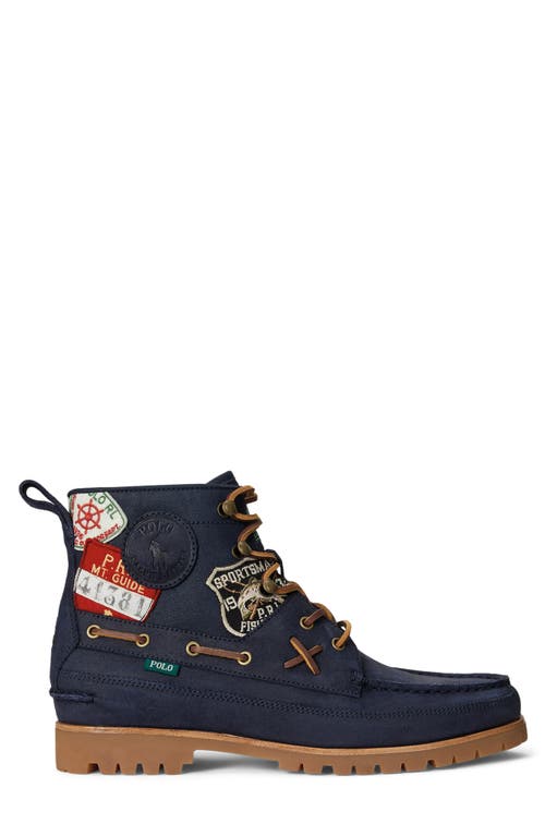 Polo Ralph Lauren Ranger Patch Work Boot In Blue