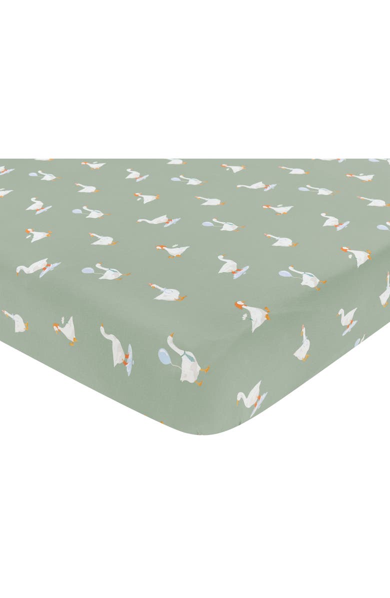Kyte BABY Silly Goose Jersey Crib Sheet, Main, color, Silly Goose