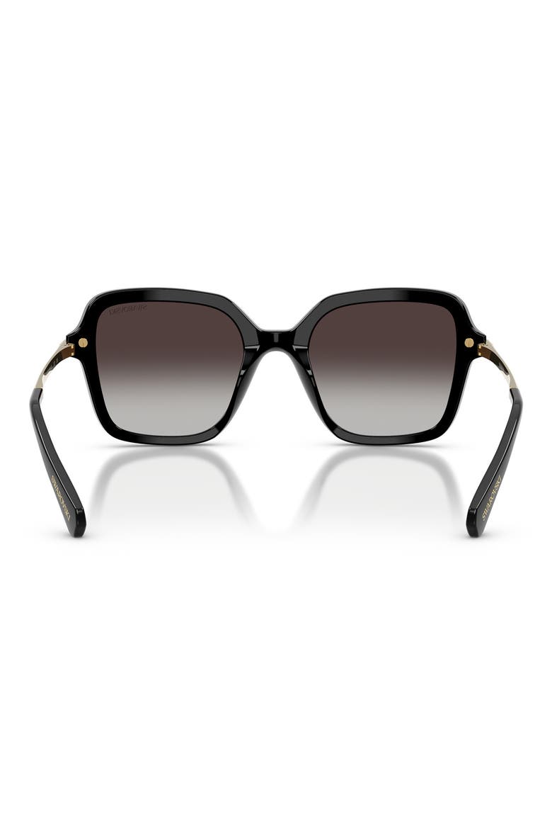 50mm Gradient Small Irregular Sunglasses, Alternate, color, BLACK / GRADIENT GERY