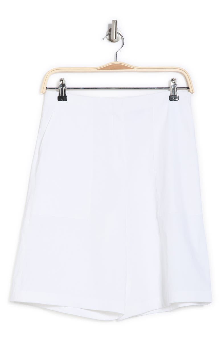 Theory Utility Linen Blend Shorts, Alternate, color, White