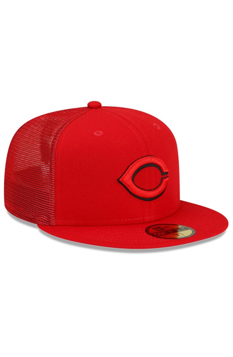 New Era Men's New Era Red Cincinnati Reds 2023 Batting Practice 59FIFTY Fitted Hat, Alternate, color,