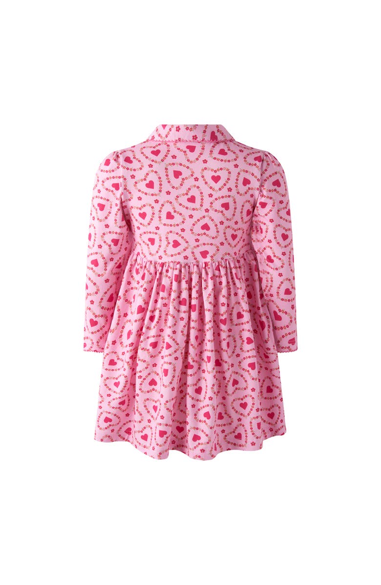Rachel Riley Baby Floral Heart Jersey Dress, Alternate, color, Pink