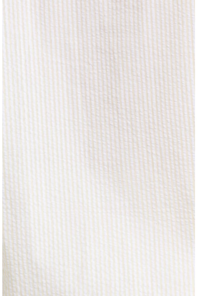 Stripe Scallop Edge Cotton Short Pajamas, Alternate, color, LEMON/ WHITE STRIPE