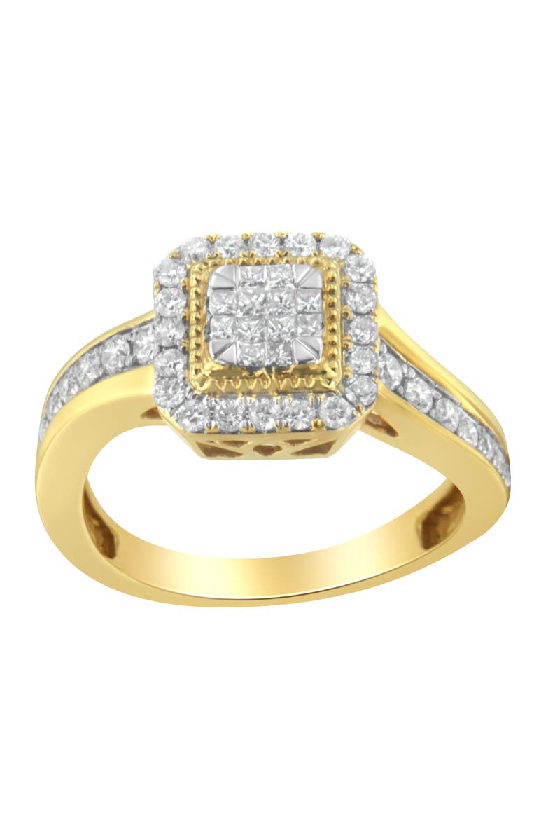 Haus of Brilliance 10KT Yellow Gold 5/8 cttw Diamond Cocktail Ring, Alternate, color, Yellow