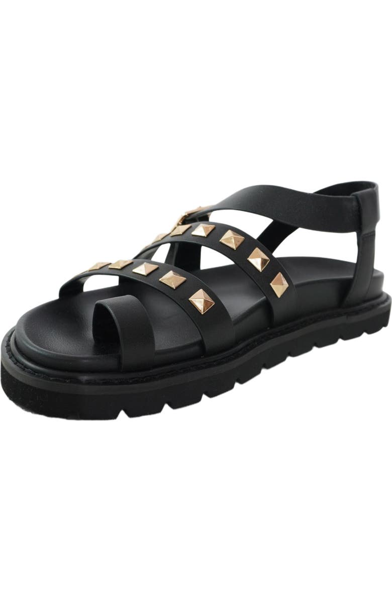 Belle & Bloom Morning Mood Chunky Stud Sandal, Alternate, color, Black