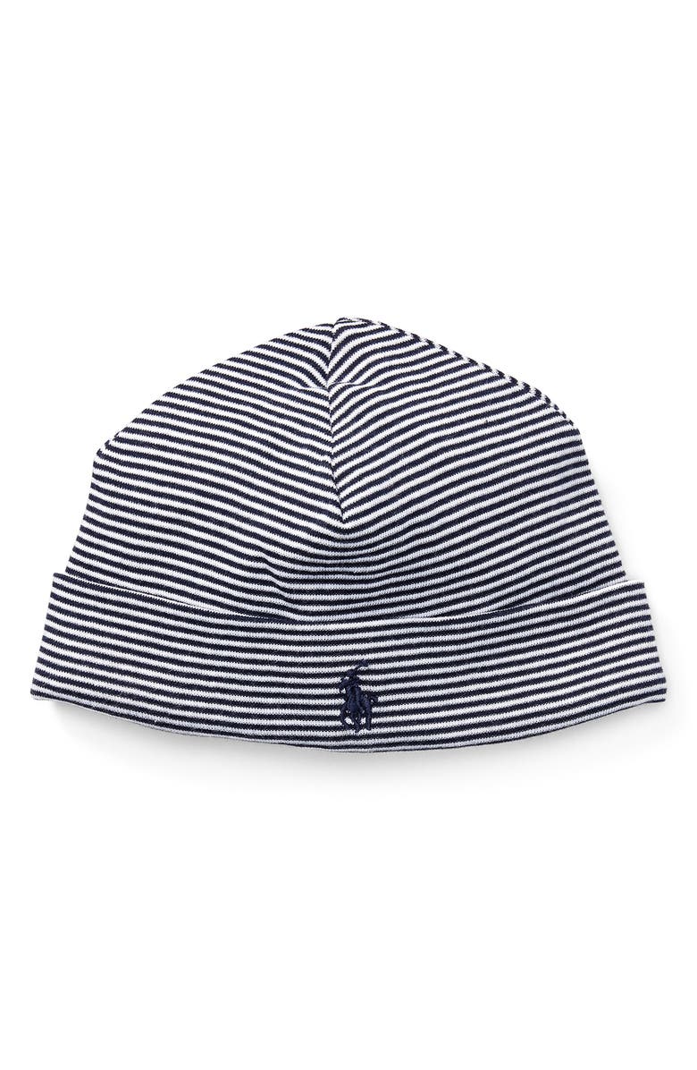 Ralph Lauren Embroidered Logo Beanie, Main, color, 