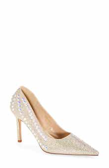 Corbel Rhinestone Pointed Toe Pump