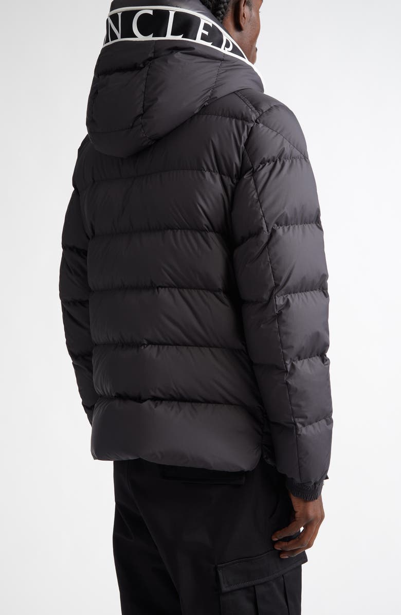 Moncler Cardere Hooded Down Puffer Jacket, Alternate, color, Black