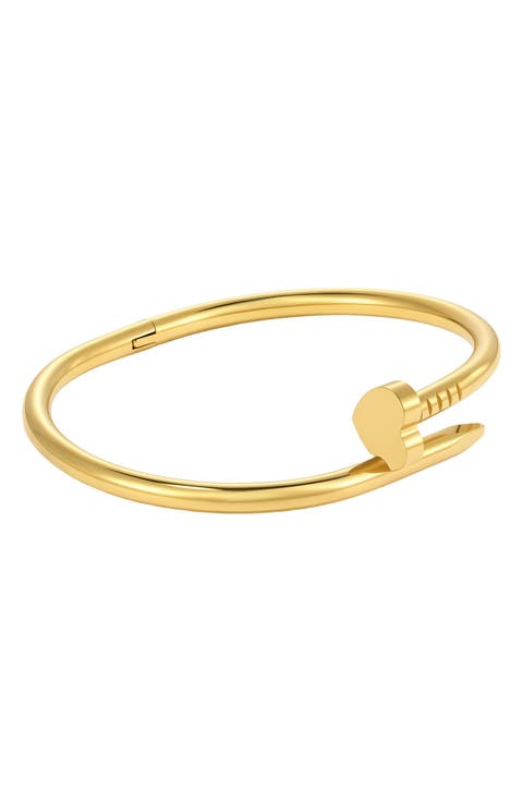 18k Gold Plated Nail Cuff Bracelet