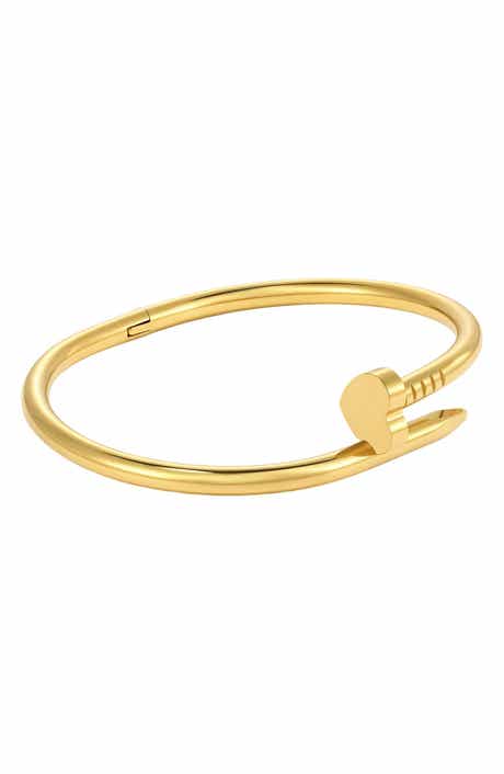 18k Gold Plated Nail Cuff Bracelet
