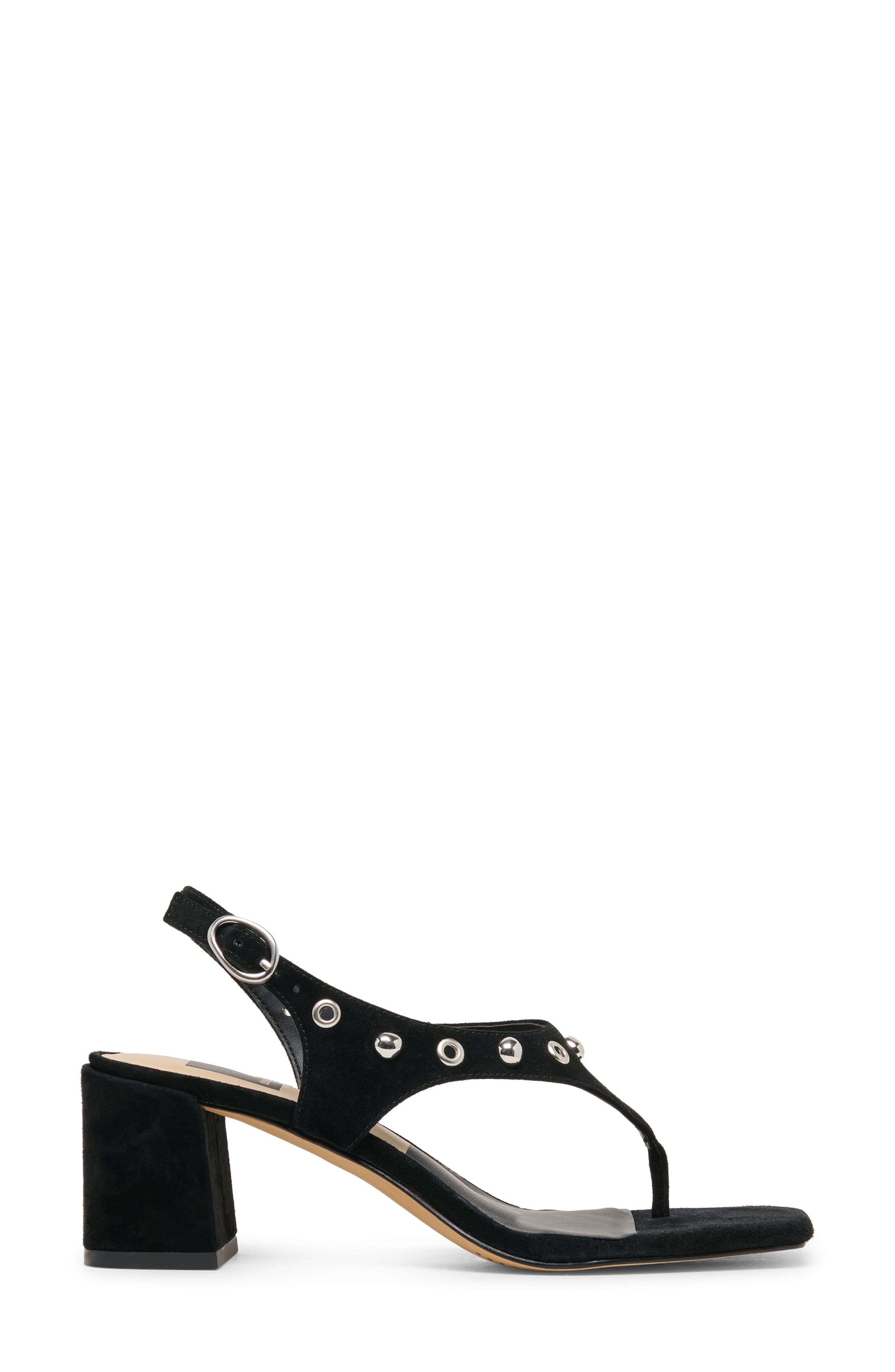 Dolce Vita Yves Stud Slingback Sandal, Alternate, color, Onyx Suede