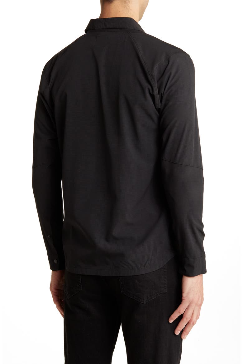 Metal Vent Shirt Jacket, Alternate, color, BLACK