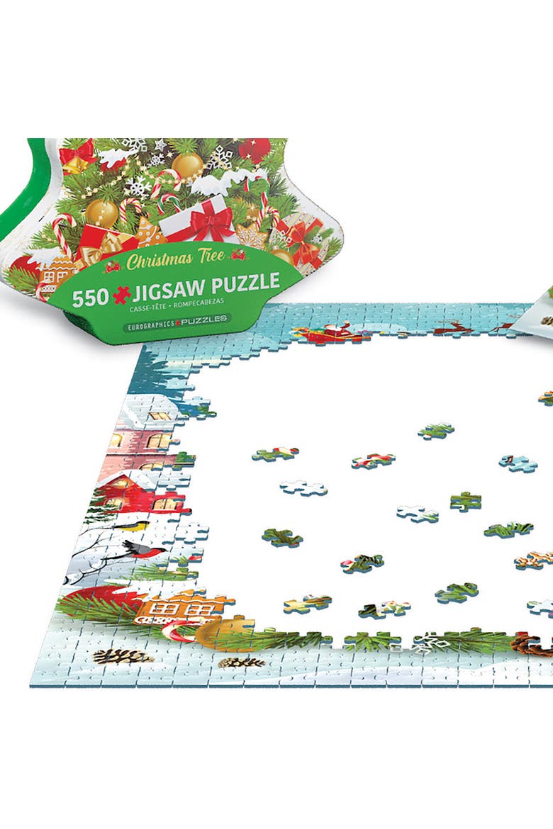 Puzzle Tin Christmas Tree 550 Piece Jigsaw, Alternate, color, Multicolored
