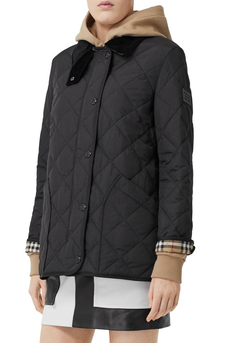 Cotswold Thermoregulated Quilted Barn Jacket, Alternate, color, BLACK