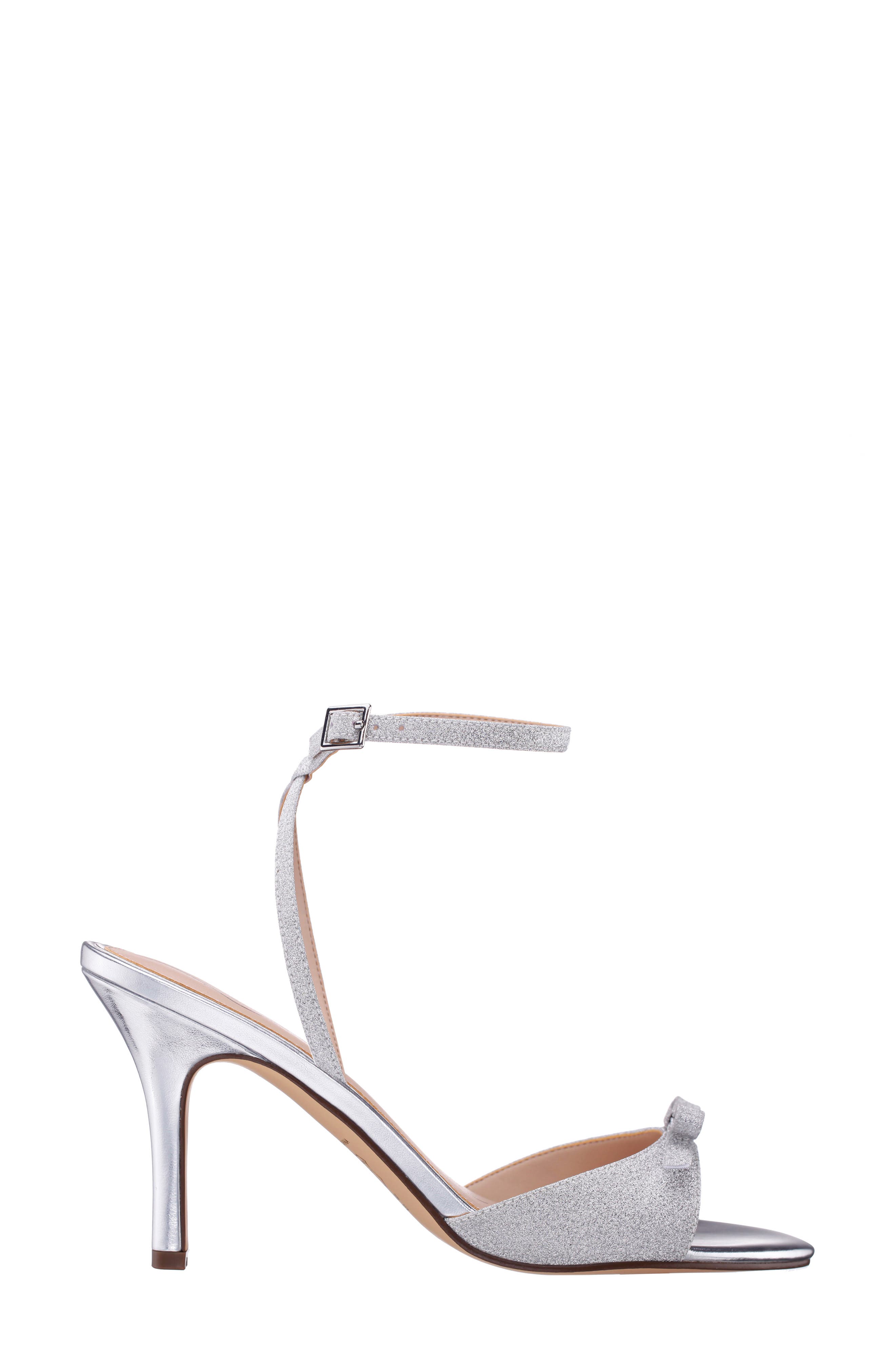 Nina Vicci Ankle Strap Sandal, Alternate, color, Silver