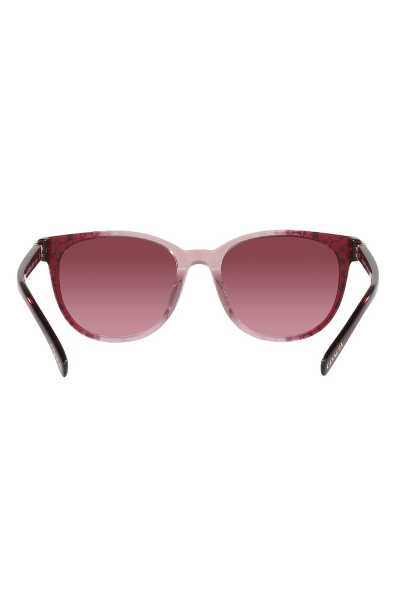 COACH 54mm Gradient Round Sunglasses, Alternate, color, Violet