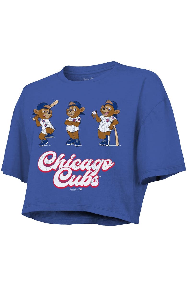 Majestic Threads Women's Majestic Threads Royal Chicago Cubs Boxy Crop T-Shirt, Alternate, color, Royal