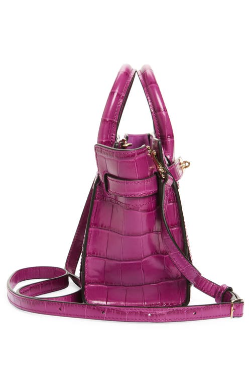 Mulberry Micro Bayswater Croc Embossed Leather Shoulder Bag