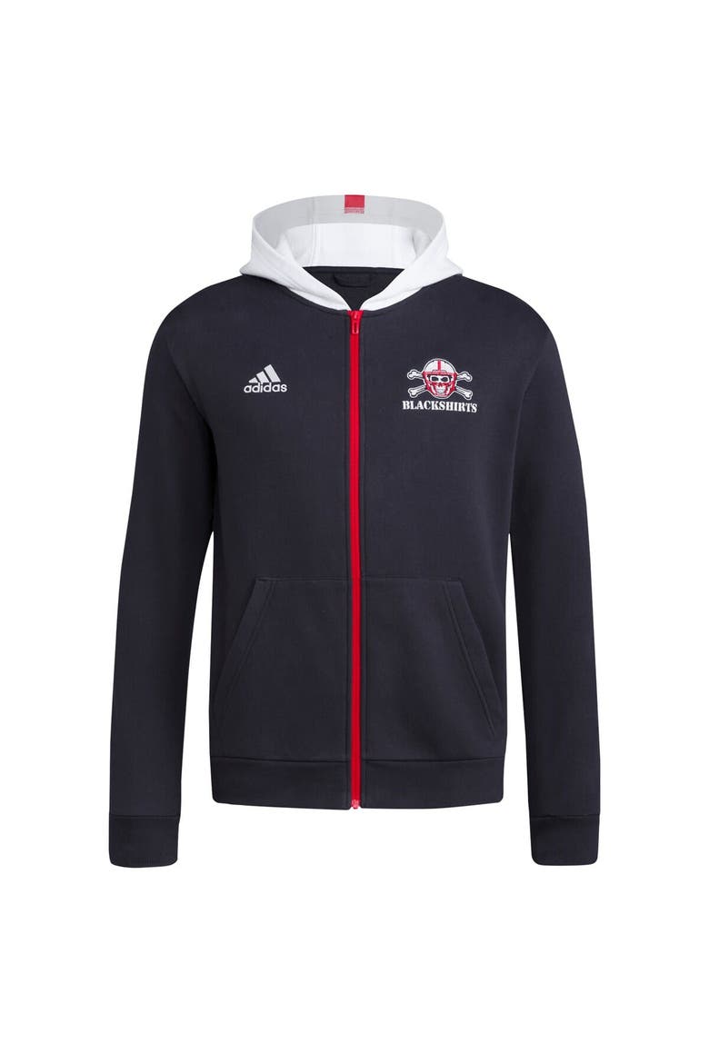 Men's adidas Black Nebraska Huskers Blackshirts Full-Zip Hoodie, Alternate, color, Black
