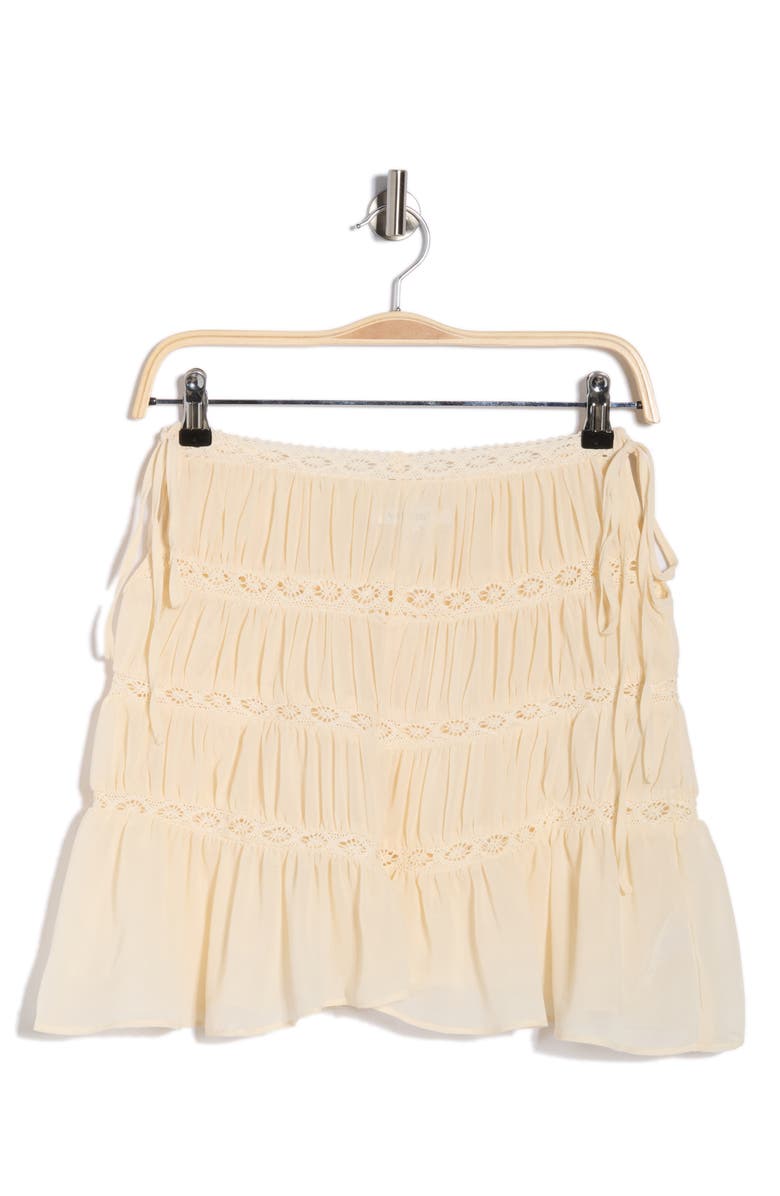 Vigoss Lace Trim Tiered Tank, Main, color, Creme