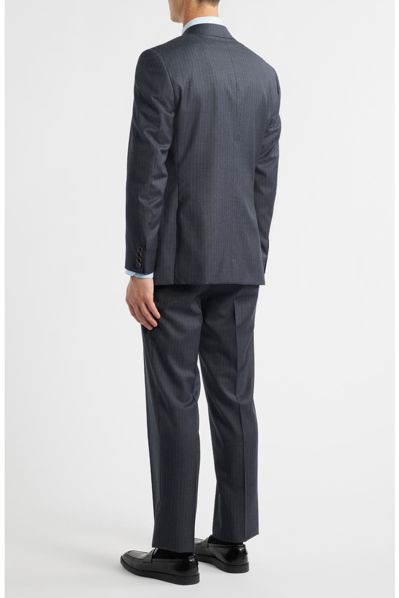 Siena Regular Fit Stripe Super 130s Wool Suit, Alternate, color, GREY
