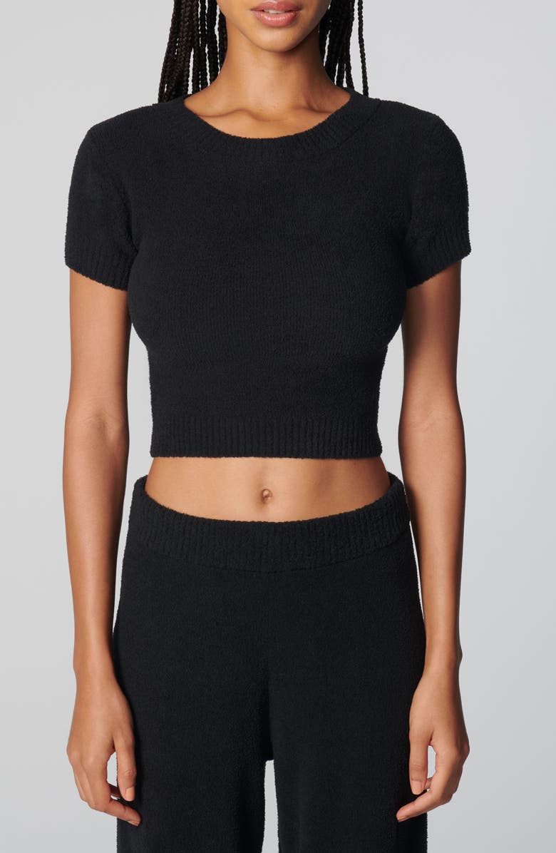 Florence by Mills Short Sleeve Crop Sweater, Main, color, Black
