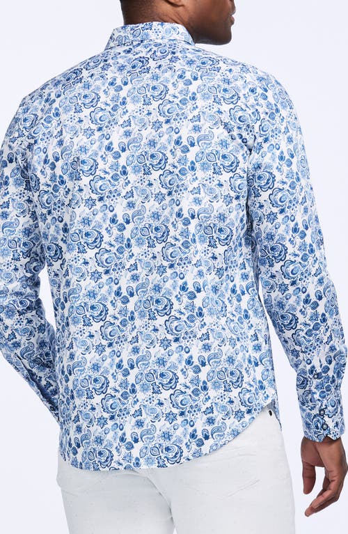 Robert Graham Lamton Cotton Button-up Shirt In Blue