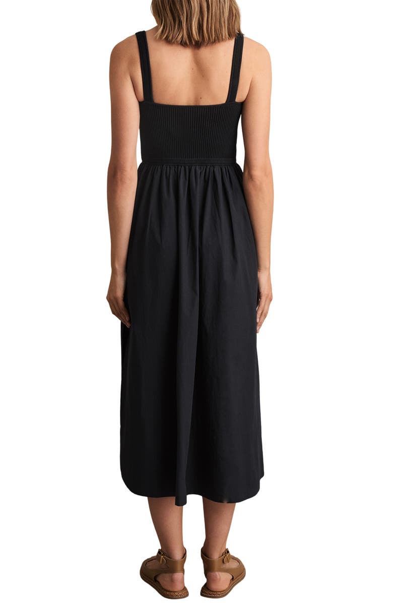 Reiss Kori Mixed Media Dress, Alternate, color, Navy