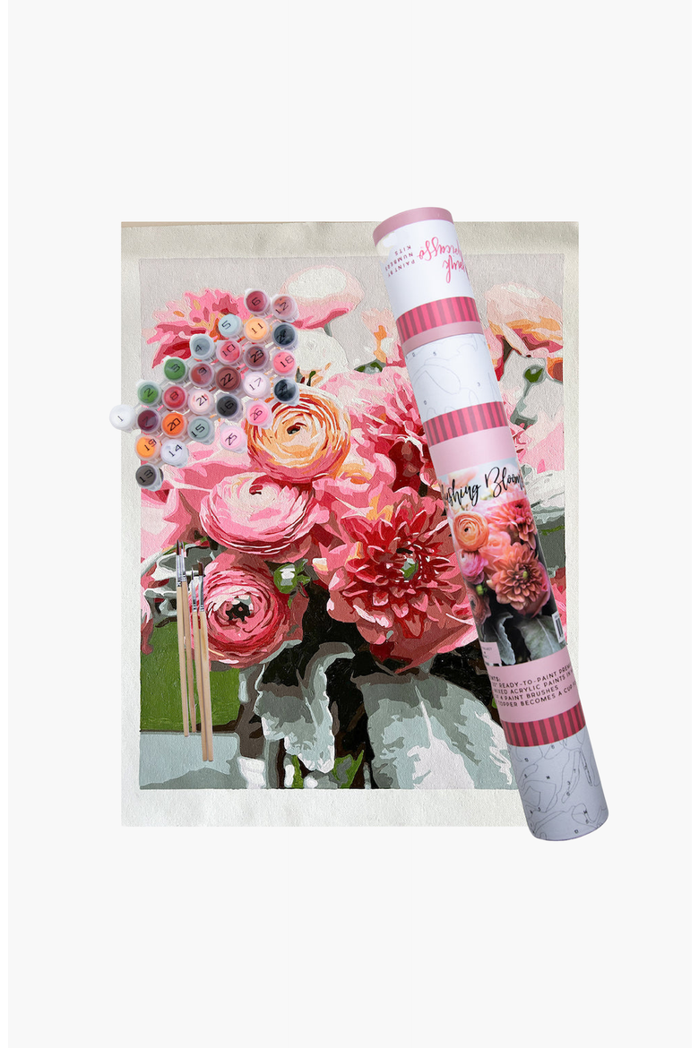 Blushing Blooms Paint by Numbers Kit, Main, color, Pink / Peach