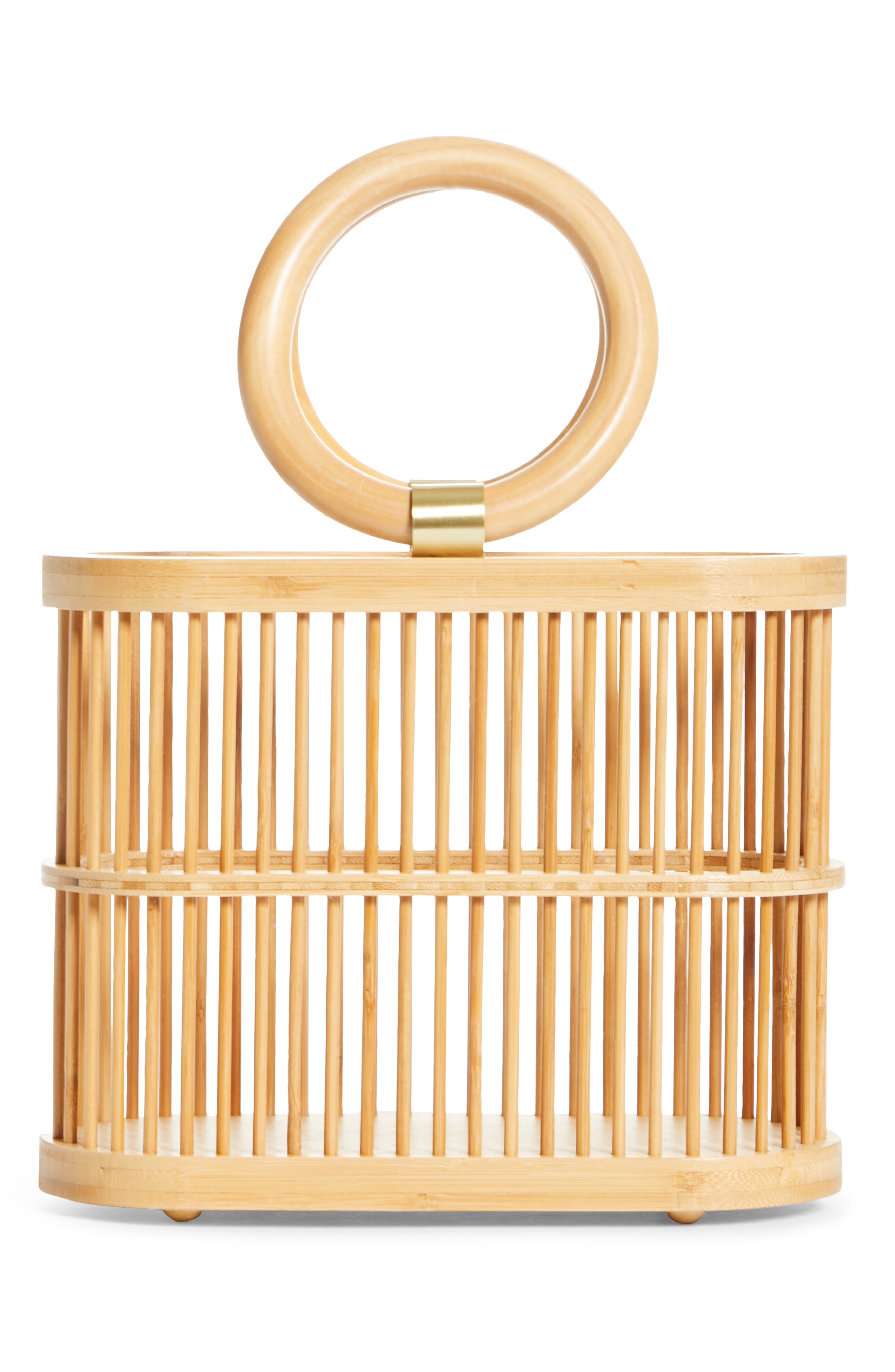 Cult Gaia Mini Coco Top Handle Bamboo Bag, Alternate, color, 