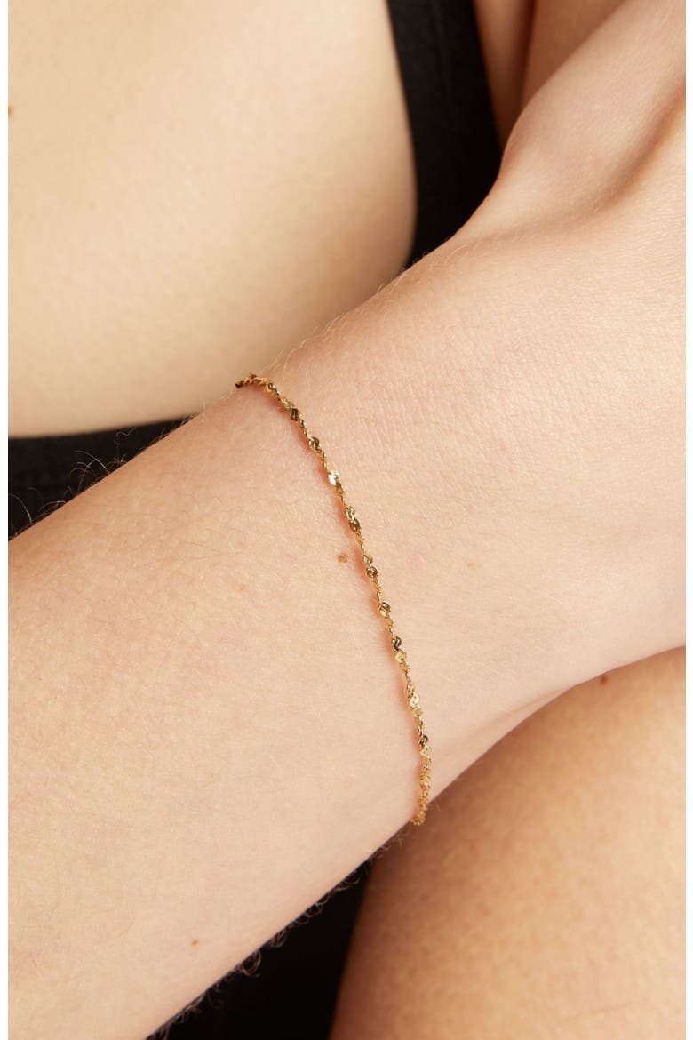Unbreakable Barely There Chain Bracelet, Alternate, color, Yellow
