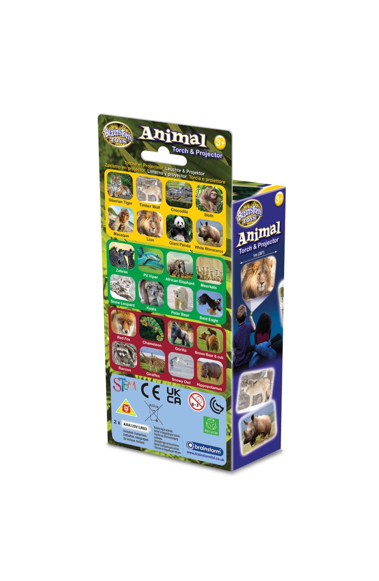 Brainstorm Toys Animal Torch and Projector, Alternate, color, Multicolored