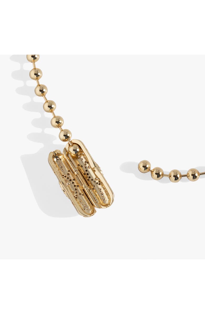 Alex and Ani Ball Chain Barrel Closure Bracelet with Evil Eye, Alternate, color, Gold